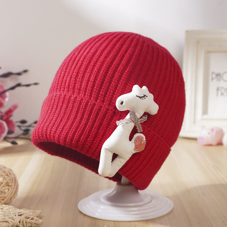 Wholesale Cashmere Kids Giraffe Cute Knitted Hat